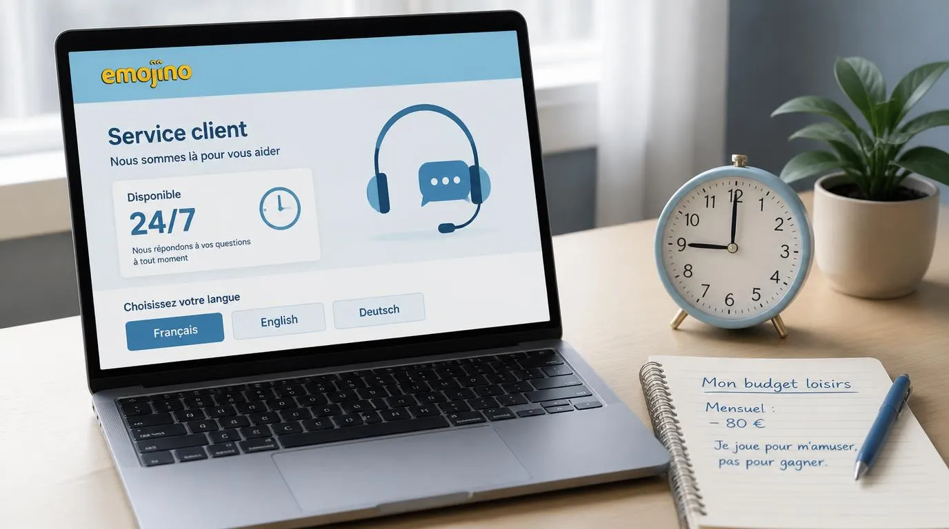 Interface de support multilingue avec disponibilité 24 h sur 24 et carnet de budget de loisirs